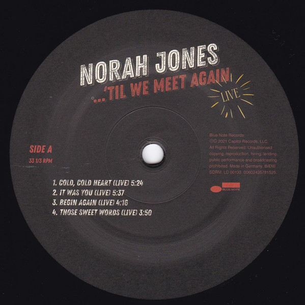 Norah Jones - ...'Til We Meet Again (2 LP)