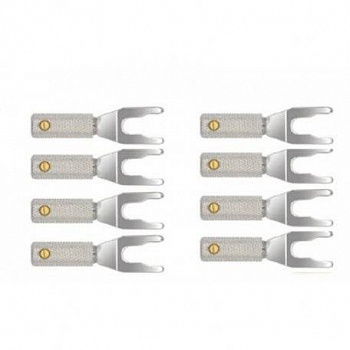 Wireworld Set of 8 Uni-Term Silver Spades w/Sockets