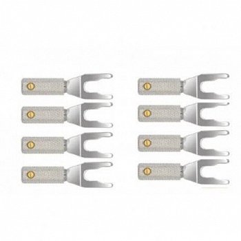 Wireworld Set of 8 Uni-Term Silver Spades w/Sockets