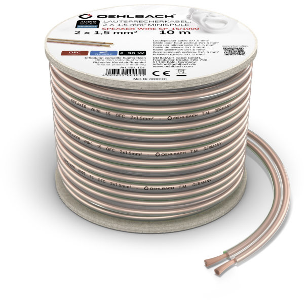 Акустический кабель Oehlbach PERFORMANCE Speaker Cable 2x1,5 mm clear (D1C1006)